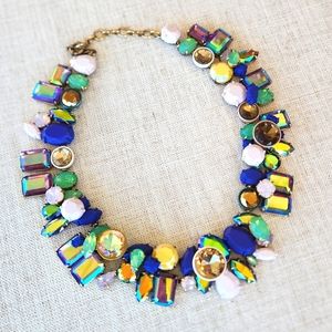 J. Crew Wild Crystal Brulee Statement Necklace, Choker Style